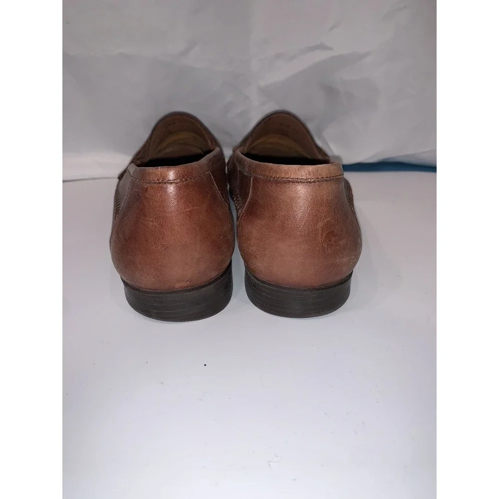 GIORGIO BRUTINI NEWARK BROWN TASSEL LEATHER‎ LOAFERS/SHOES mens 9.5  Very Nice